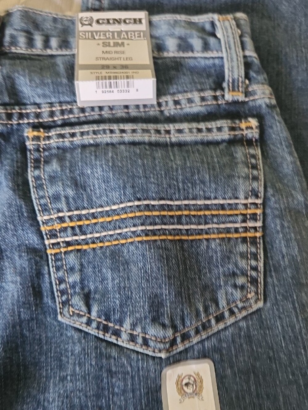 NWT Cinch Mid-Blue Men's Straight-Leg Jeans 29 X 36 - Picture 7 of 8